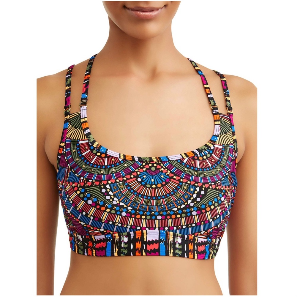 Time and tru Mozambique bralette swim top